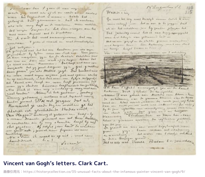 Vincent van Gogh’s letters. Clark Cart.