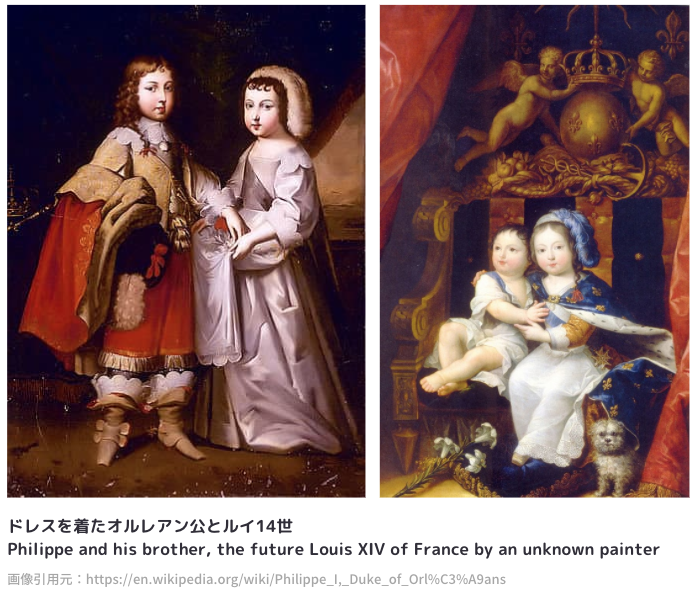 ルイ14世と弟フィリップ1世