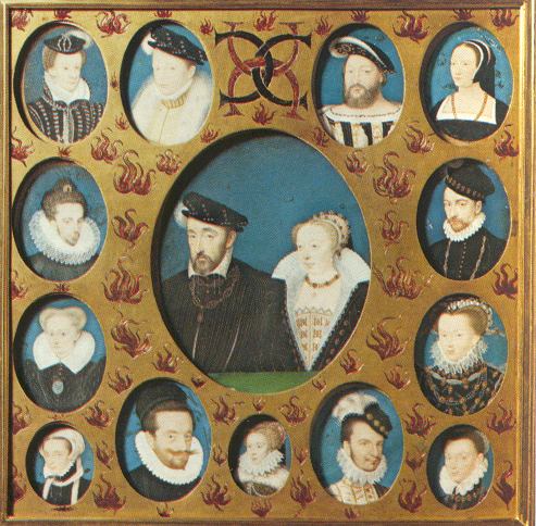 アンリ2世、カトリーヌ夫妻とその子女