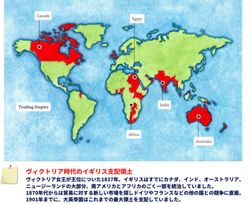 ヴィクトリア時代のイギリス支配地図