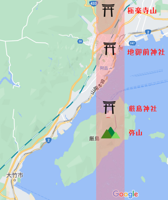 弥山の七不思議 (イメージ図)